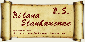 Milana Slankamenac vizit kartica